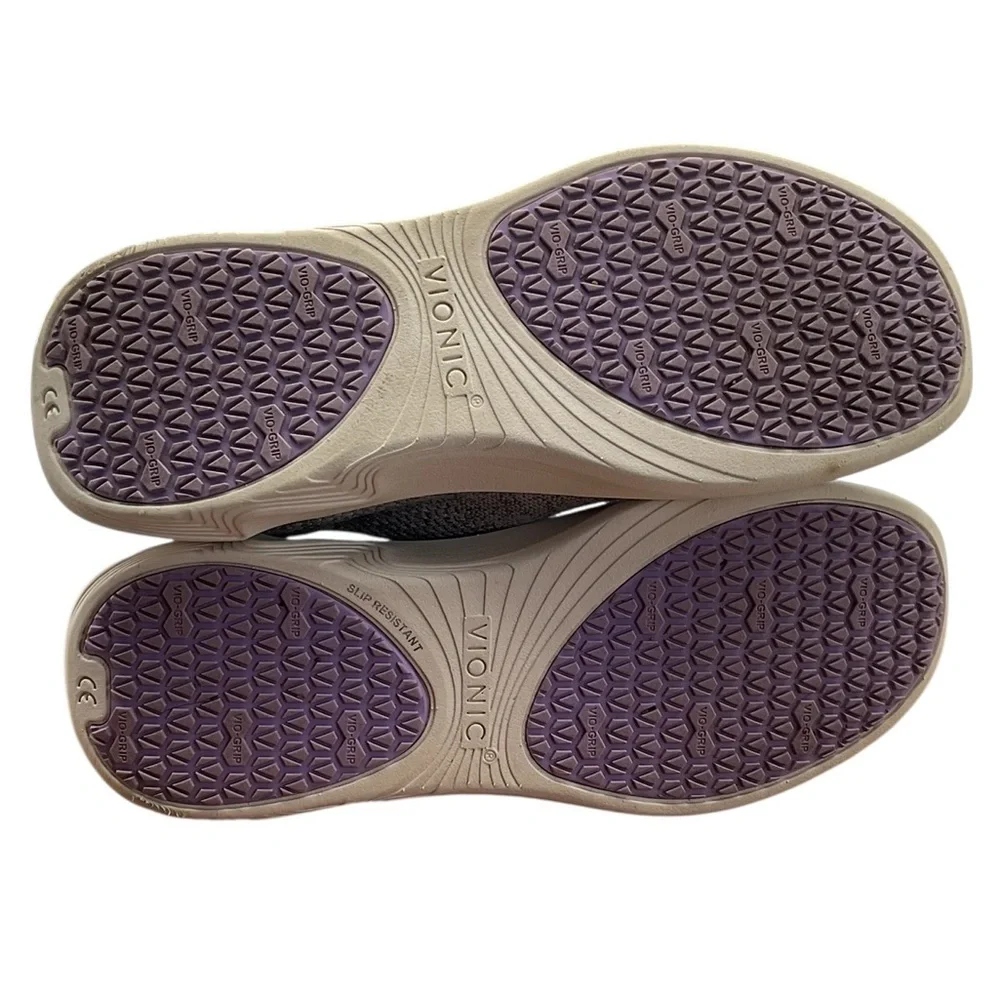 Vionic New Womens VioGrip Grey Washeable Knit Slip Resistant Shoes Size 7.5 - Picture 6 of 8